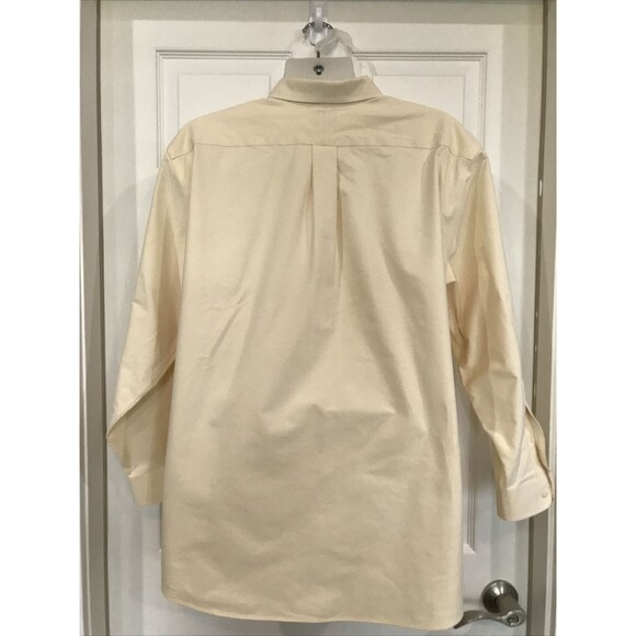 LL Bean Yellow Cotton Oxford Cloth Button Down Men's Shirt Yellow 17.5 33 - Picture 5 of 7